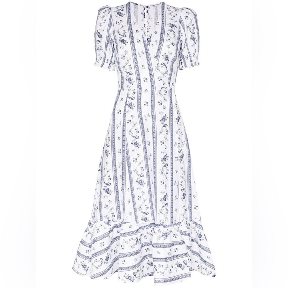 Reformation Veronika Dress in Roquefort